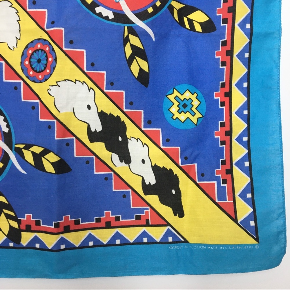 Southwest cow skull horse concho print bandana - Picture 4 of 5